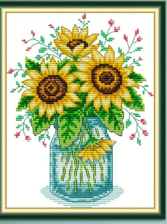 Sunflower Vase - Threading Carefully