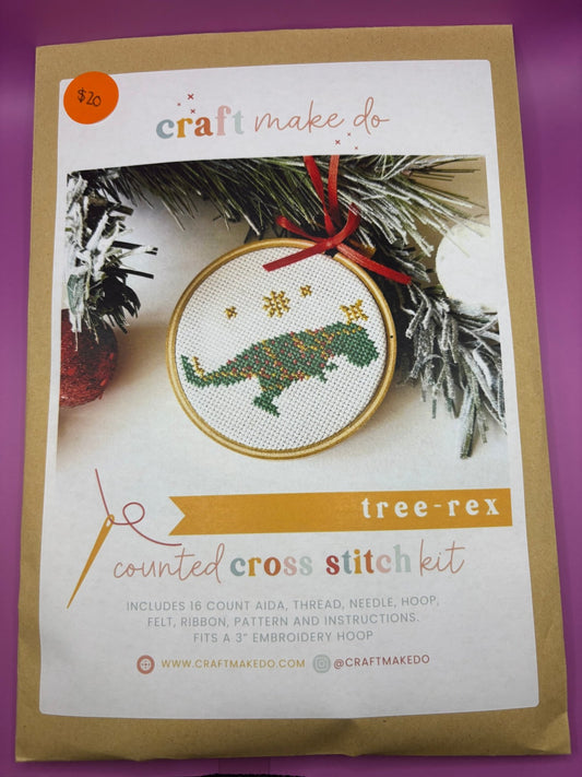 Tree - Rex Cross Stitch Kit - Threading Carefully