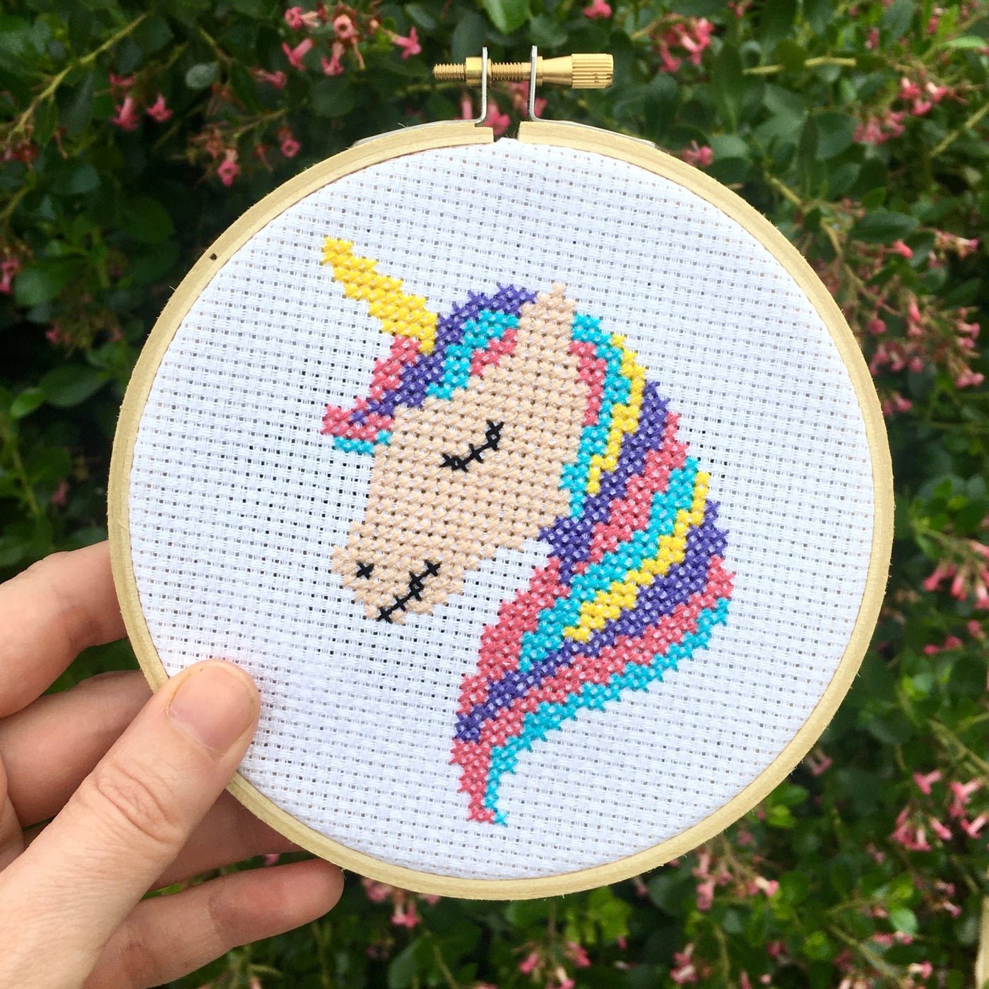 Unicorn Cross Stitch Kit - Threading Carefully