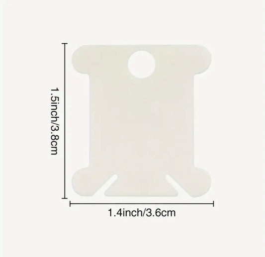 White plastic thread bobbins - Threading Carefully